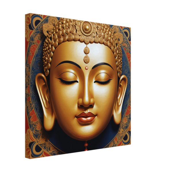 Golden Serenity: Zen Buddha Mask Poster 14