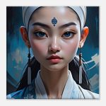 Enigmatic Elegance: Mysterious Maiden Canvas Print 8