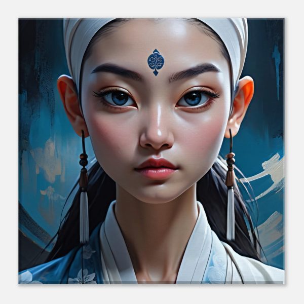 Enigmatic Elegance: Mysterious Maiden Canvas Print 4