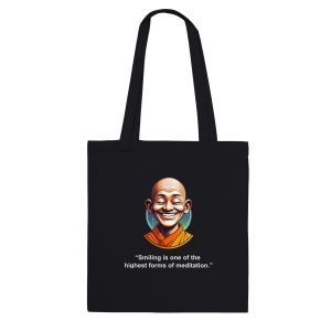 Meditative Monk Graphic | Wisdom Tote Bag