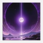 Mystical Portal to Zen: Purple Landscape Canvas 7