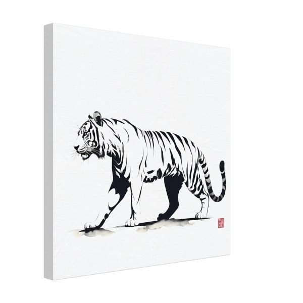 Monochrome Tiger Canvas Print 11