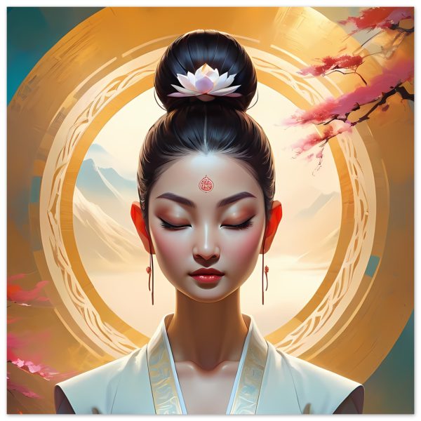 Woman Buddhist Meditating Canvas: A Visual Journey to Enlightenment 18