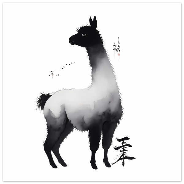 Unveiling Whimsical Elegance: The Llama in Japanese Artistry 4