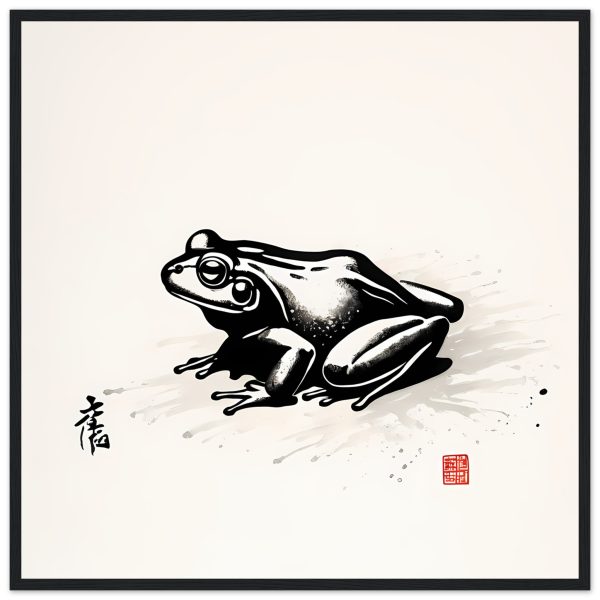 The Enigmatic Beauty of the Serene Frog Print 7