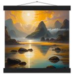 Majestic Sunrise: Mountains and Zen Hues Poster 6