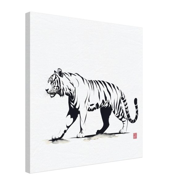 Monochrome Tiger Canvas Print 19
