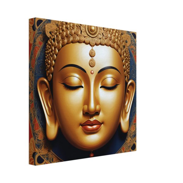 Golden Serenity: Zen Buddha Mask Poster 13