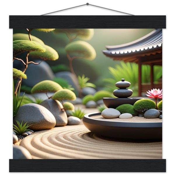 Zen Garden Harmony: Poster with Hanger – Tranquil Serenity for Your Space 3