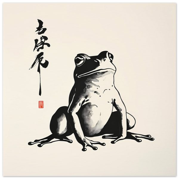 Elevate Your Space with the Serenity of the Meditative Frog Print 10