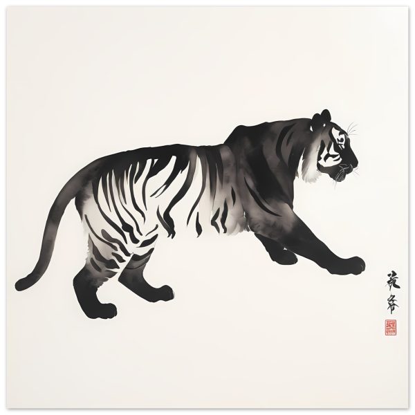 Unleashing Elegance: The Zen Tiger Canvas Print 5