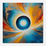Zen Odyssey: Vibrant Canvas Print with Abstract Vortex 7