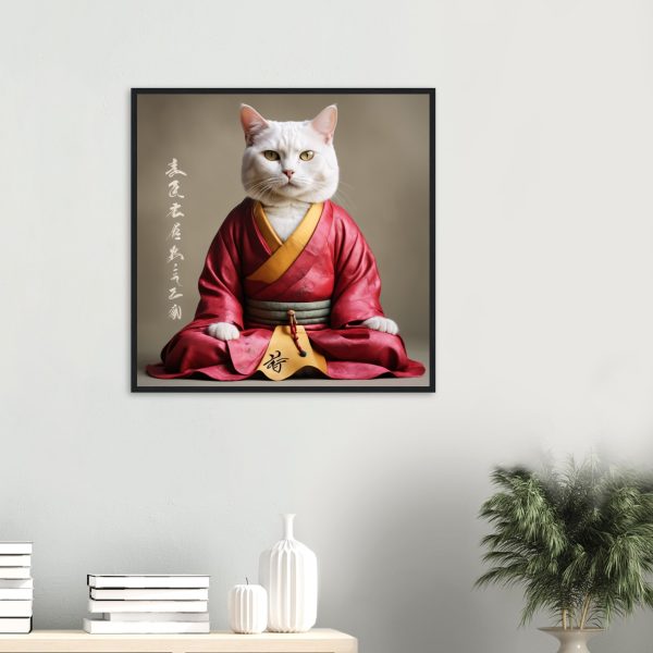 Zen Cat in Red Robes Wall art 10
