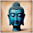 Blue Tranquillity: Buddha Head Elegance for Your Space 40