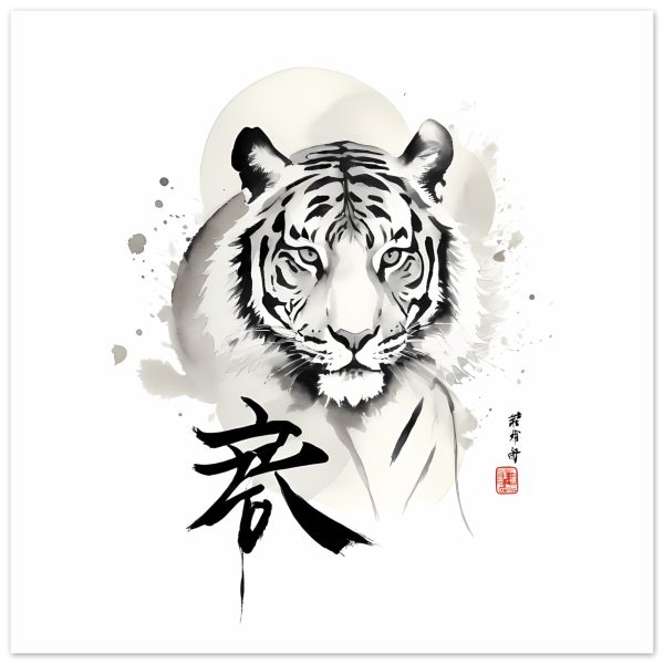 The Enigmatic Allure of the Zen Tiger Framed Poster