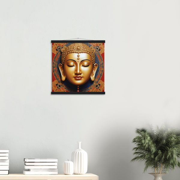 Golden Serenity: Zen Buddha Mask Poster 20