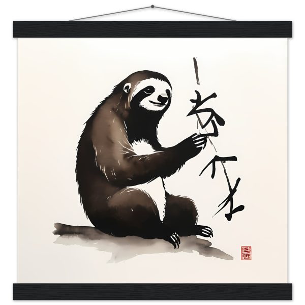 A Zen Sloth Print, A Minimalist Ode to Tranquility 4