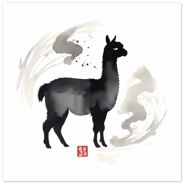 Elevate Your Space: The Black Llama Print 4