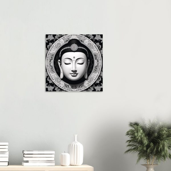 Elegance Unveiled: Zen Buddha Mask Canvas 8