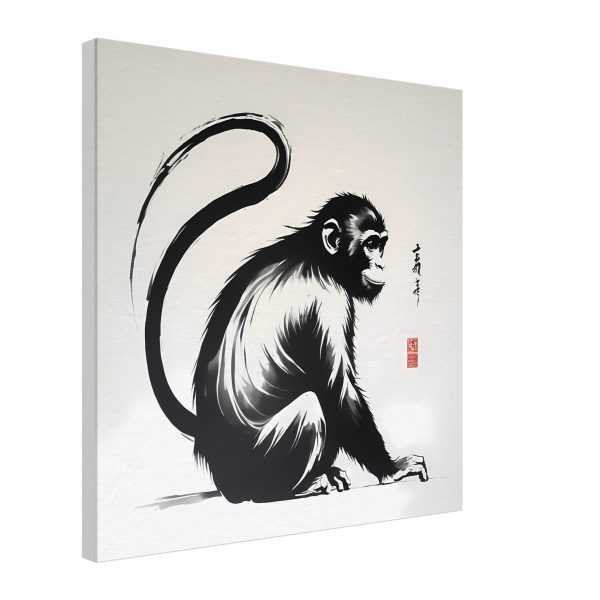 The Tranquil Charm of the Zen Monkey Print 6