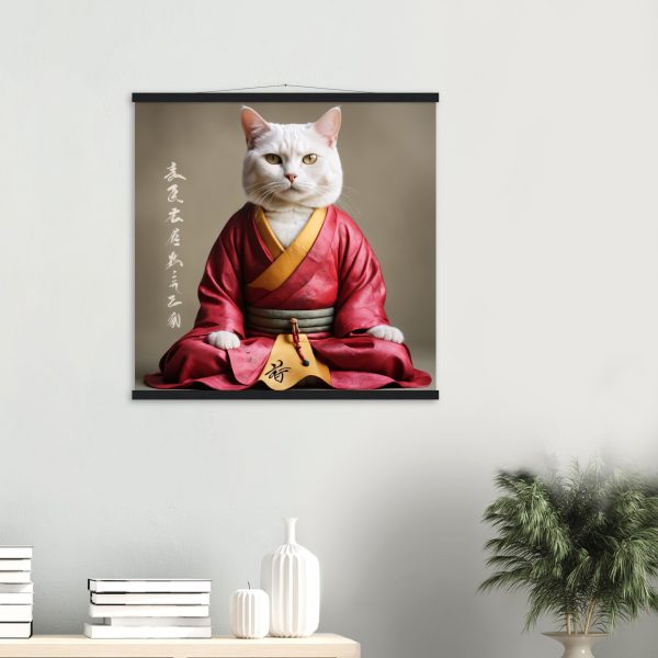 Zen Cat in Red Robes Wall art 11