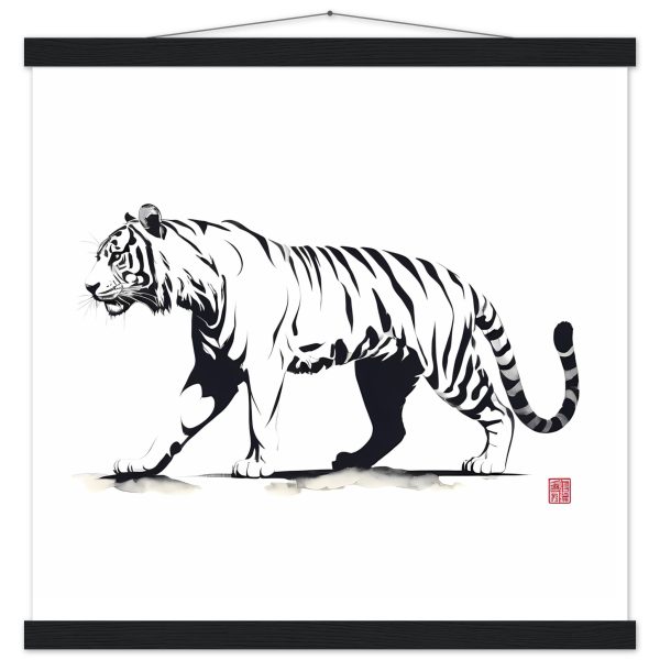Monochrome Tiger Canvas Print 12