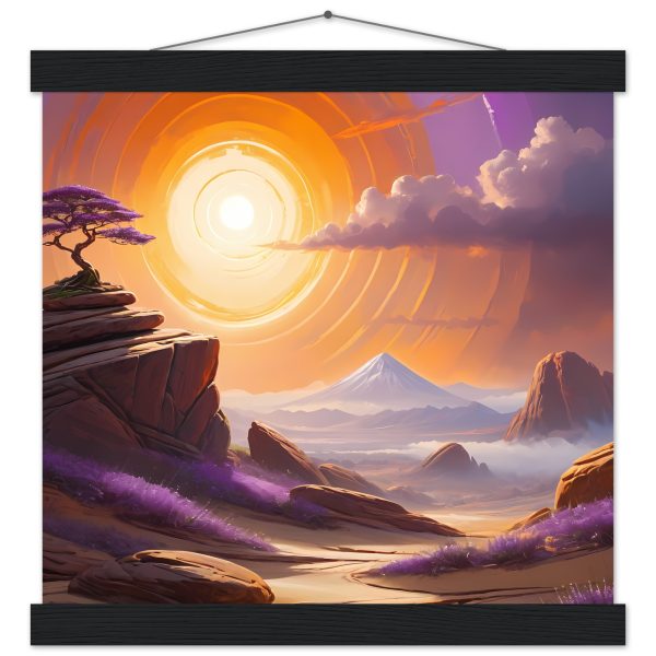 Desert Dawn Serenity: Premium Zen Poster with Hanger 4