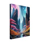 Cosmic Zen: Surreal Valley Serenity Canvas Print 6