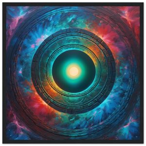 Celestial Tranquility: Framed Zen Poster of the Cosmic Portal