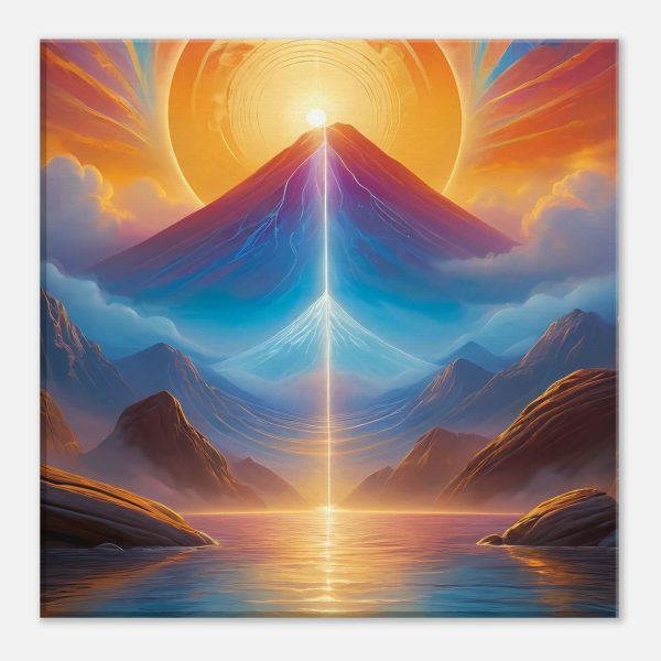 Mystical Sunrise Zen Artistry on Canvas 4