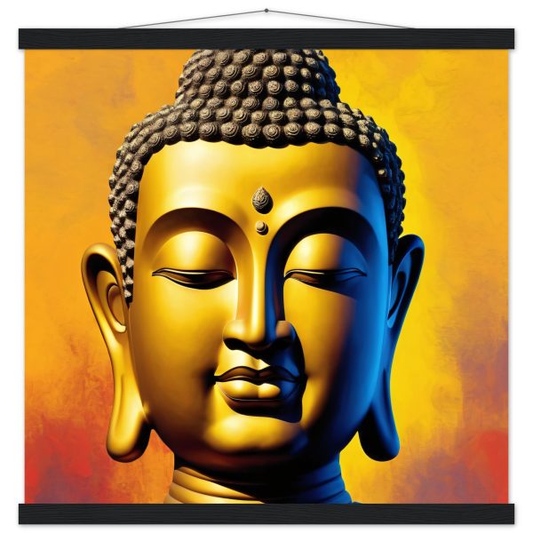 Zen Fusion: Buddha Head Elegance for Vibrant Spaces 9