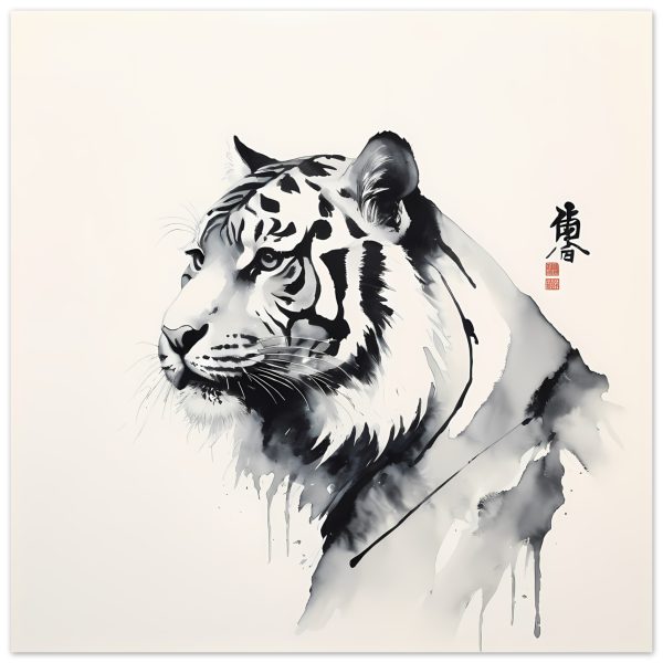 The Fusion of Tradition in the Zen Tiger Canvas 9