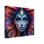 Harmony Unleashed: Abstract Women’s Portrait Canvas for Tranquil Spaces 8