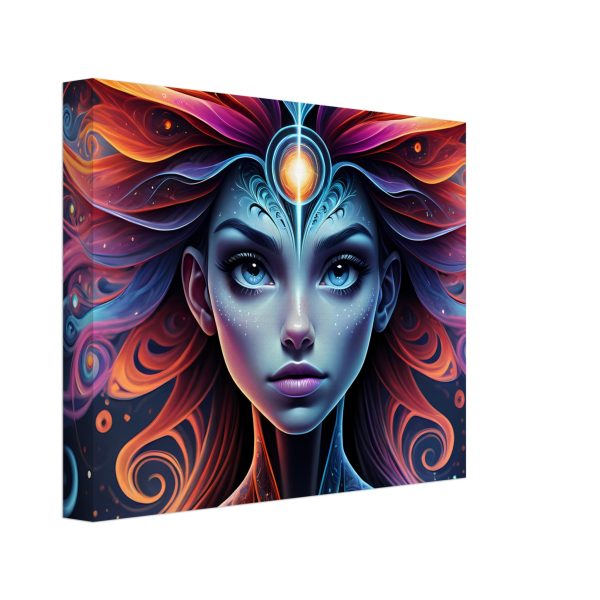 Harmony Unleashed: Abstract Women’s Portrait Canvas for Tranquil Spaces 4