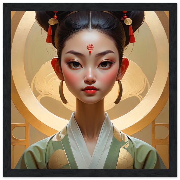 Elegant Geisha: Framed Poster of Timeless Beauty 3