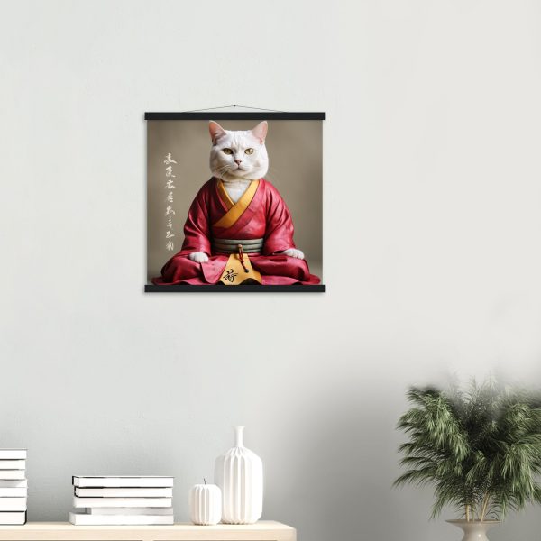 Zen Cat in Red Robes Wall art 2