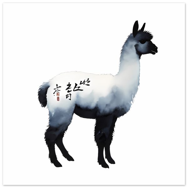 The Llama in Traditional Chinese Ink Wash 22