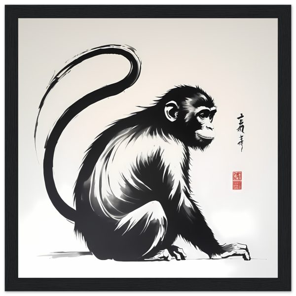 The Tranquil Charm of the Zen Monkey Print 11
