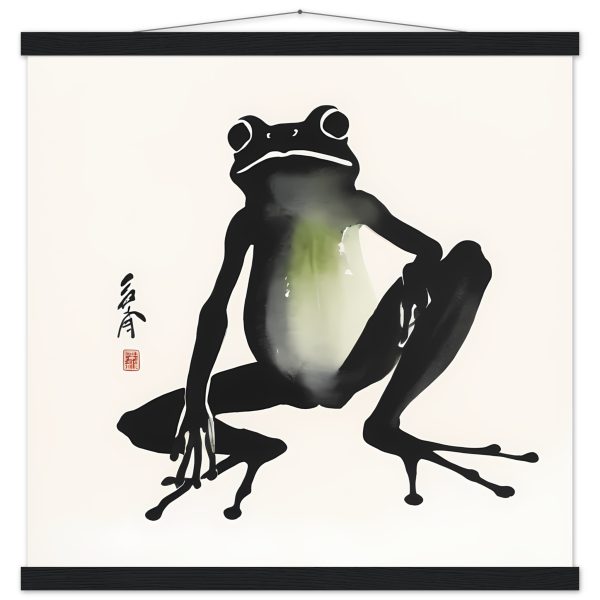 A Playful Symphony Unveiled in the Zen Frog Watercolor Print 16