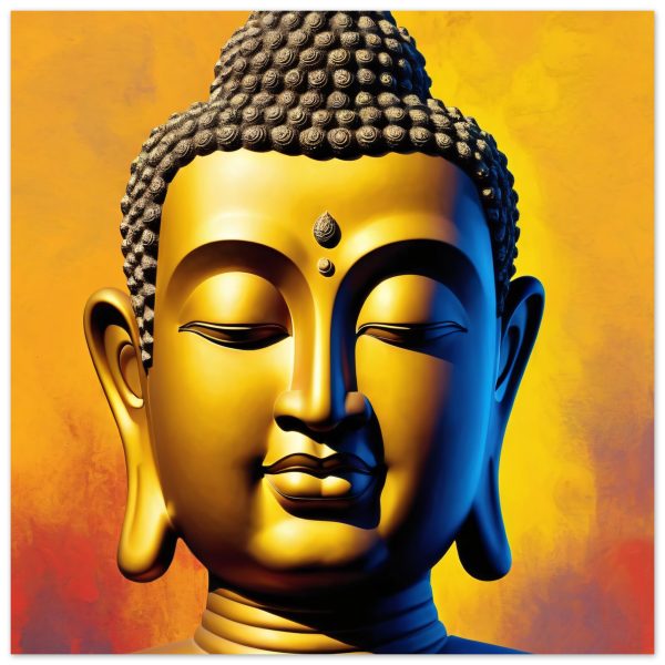Zen Fusion: Buddha Head Elegance for Vibrant Spaces 19