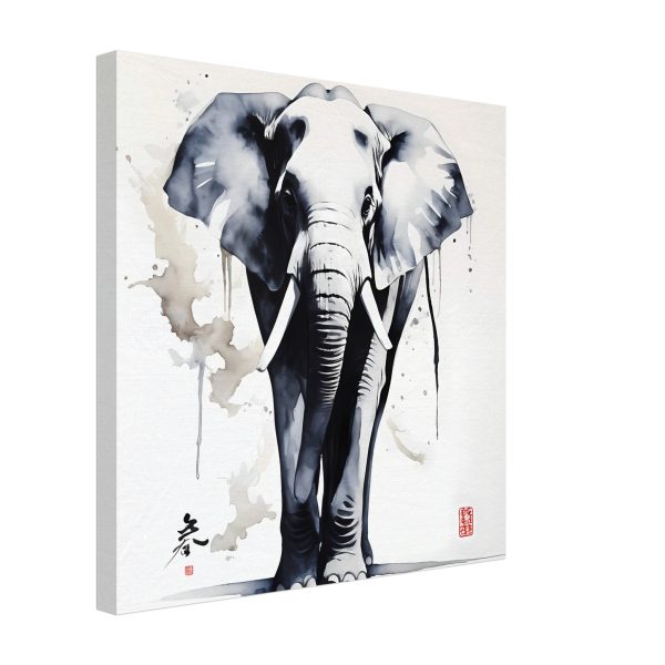 Harmony in Hues: The Majestic Zen Elephant Print 3