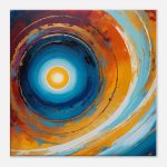 Tranquil Zen Oasis: Canvas Print with Circles of Serenity 6