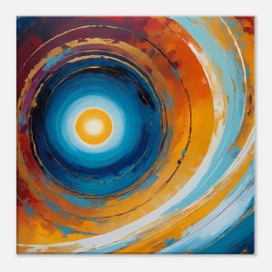 Tranquil Zen Oasis: Canvas Print with Circles of Serenity