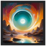 Ethereal Gateway to Zen: Framed Oil Painting-Style Serenity 6