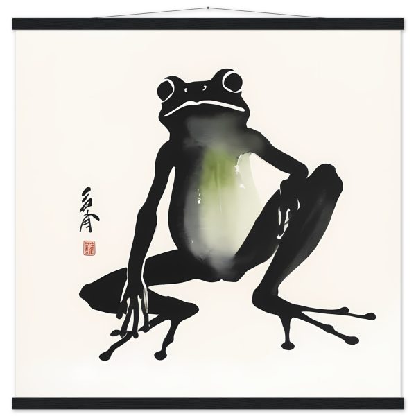 A Playful Symphony Unveiled in the Zen Frog Watercolor Print 11