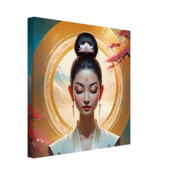 Woman Buddhist Meditating Canvas: A Visual Journey to Enlightenment 22