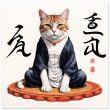 Zen Cat Wall Art – Feline Wisdom and Artistic 24