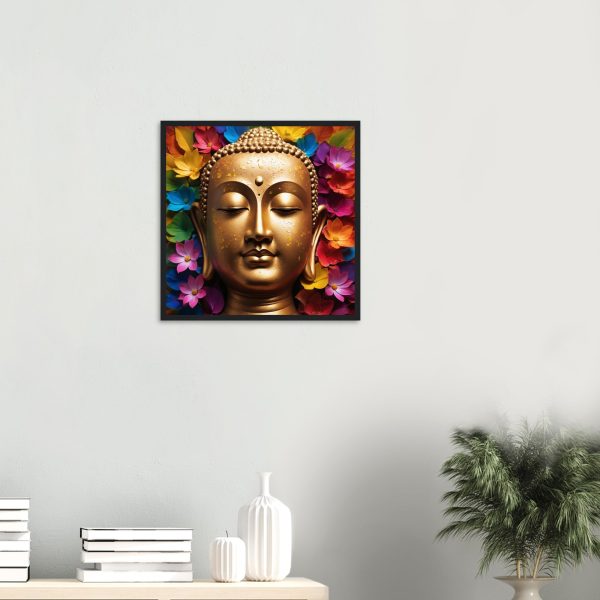 Zen Buddha Canvas: Radiant Tranquility for Your Home Oasis 4