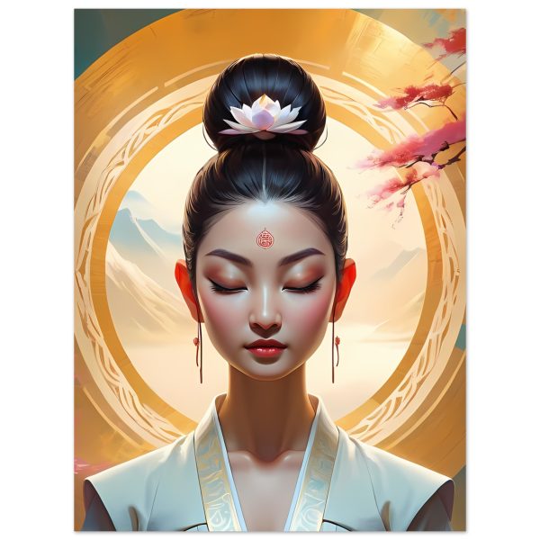 Woman Buddhist Meditating Canvas: A Visual Journey to Enlightenment 13