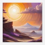 Desert Oasis Sunrise: Tranquil Zen Canvas Art 8